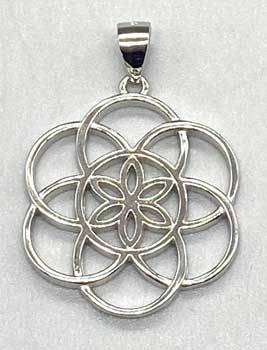 7/8" Seed of Life sterling